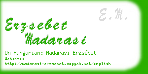 erzsebet madarasi business card