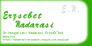 erzsebet madarasi business card